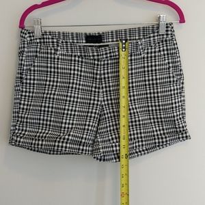 The Limited short shorts brown white plaid pockets